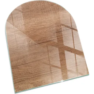 Natürliches Holzmuster – Glasbodenplatte für – Kaminofen – Kaminplatte Glas – Schutzglas – Funkenschutzplatte –Glasbodenplatte Feuerfeste – Hitzeschutzplatte – Bodenschutz aus Glas – 80x70 cm