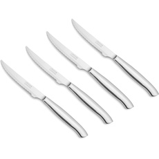 Bild von 378400 Table Messer - Steakmesser Set 4 Stück (4 Messer) - Monoblock aus einem Stück Edelstahl Farbe Silber