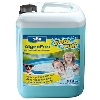Söll 80465 PoolFun AlgenFrei 5 l - Poolreiniger gegen Algen, Wasserpflege für Pool Planschbecken Kinderpool Swimmingpool Whirlpool
