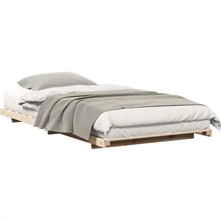 vidaXL Bodenbettgestell Braun 90 x 200 cm Massivholz Kiefer