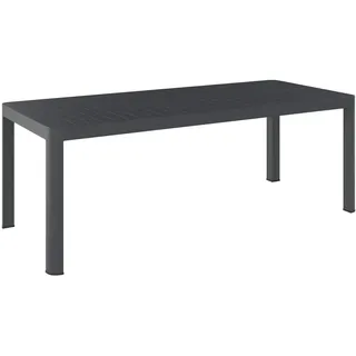 Ambia Garden Gartentisch , Anthrazit , Metall , rechteckig , rund , 90x75x150-210 cm , ausziehbar , Gartenmöbel, Gartentische, Gartentische ausziehbar