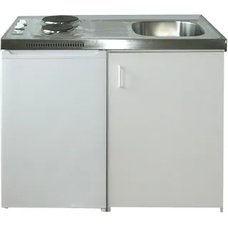 Respekta Miniküche Pantry S mit Duokochfeld, weiß