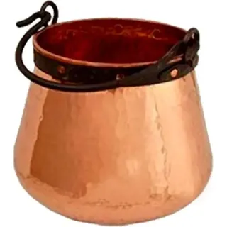 Feuertopf, Kupferkessel - mit Eisengriff, 10L - Kupfer