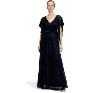 Vera Mont Abendkleid Glitzer-Look Dunkelblau/Grau 42