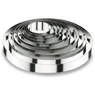 Lacor Runder Kuchenring aus Edelstahl, Silber, 20 x 4.5 cm