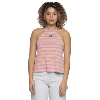 Santa Cruz Other Dot ärmelloses T-shirt - Pink / Orange Stripe - S