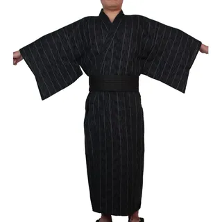 FANCYPUMPKIN Hommes Yukata Kimono Robe Japonaise Pyjama 【A4 / Taille L】