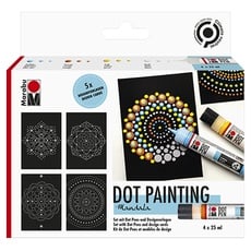 Bild Punktfarbe Dot Pen Set "Mandala", 4 x 25 ml auf Wasserbasis im Liner, trocknet matt und erhaben a