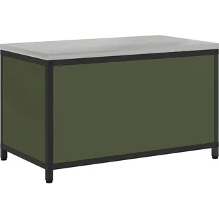 vidaXL Küchenaufbewahrung mit Regal Olive Grün 60 x 50 x 92 cm Stahl - Grün