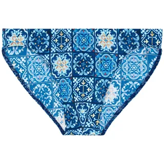 Badeslip HOM "Badeslip Swim Micro Briefs Maiolica 1er Pack", Herren, Gr. S, N-Gr, bunt (blau, weiß), Obermaterial: 80% Polyamid PA. 20% Elasthan EL. Futter: 73% Polyamid PA. 27% Elasthan EL., Badehosen Badeslip