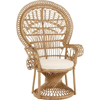 Hofmann Living And More Rattanstuhl 49 x 0 x 0 cm grau/beige mit Armlehne
