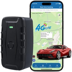 GPS-Ortungsgerät 4G, 20000mAh Langzeit magnetischer GPS-Sender für Auto, Flotte, LKW IP67 Wasserdichtes Live-Tracking-Ortungsgerät Mehrere Alarmmodi Kostenlose App ohne ABO
