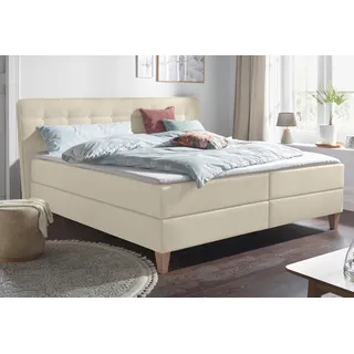 Ascola 200 x 200 cm H3 7-Zonen-Tonnentaschen-Federkernmatratze beige