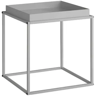 tectake Beistelltisch Cambridge,40 x 40 x 44 cm,grau , Metall , Beton Optik , 40x44x40 cm , Wohnzimmer, Wohnzimmertische, Beistelltische