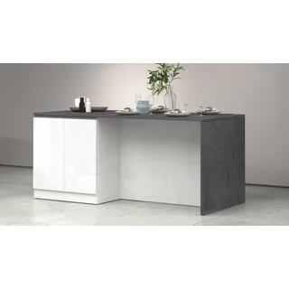 kochstation Kochinsel Sole 200 x 90 x 90 cm Weiß