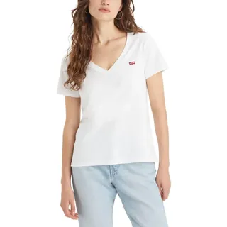 Levi's Damen Perfect V-Neck T-Shirt,White +,M