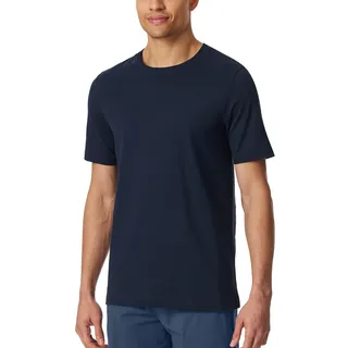 Schiesser Herren Schlafshirt Kurzarm Rundhals Bio-Baumwolle - Mix + Relax