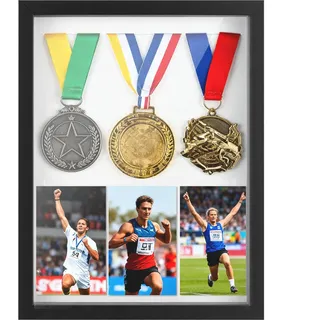 Walasis 3d Bilderrahmen Zum Befüllen Groß 3cm Tiefer Rahmen 40x50 Schwarz | Objektrahmen Schaukasten für Brautstrauß, Fotos, Collage, Trikot und T-shirt