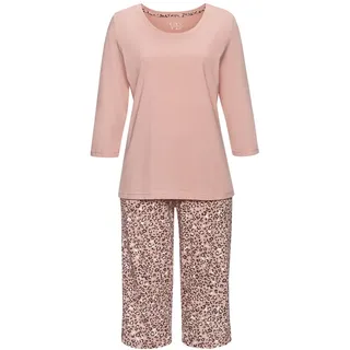 VIVANCE Dreams Capri-Pyjama 2 tlg. mit schönem Animalprint, schwarz