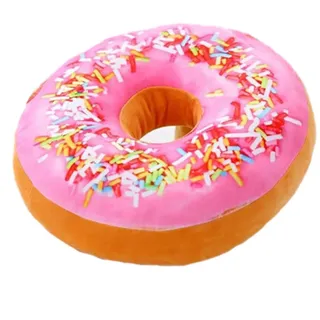 Nunubee Zierkissen Dekorative Donuts Kopfkissen PP Baumwolle Sofakissen Dekokissen Schaumstoff Gefüllt Spielzeug, Rosa