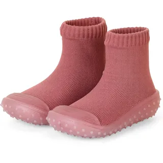 Sterntaler Adventure -Socks uni für Mädchen - Babysocken mit Gummisohle - Adventure Socks einfarbig - rosenholz, 21-22
