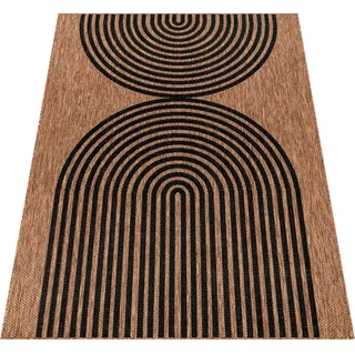 Paco Home Teppich »Illusion 328« rechteckig 4 mm Höhe Flachgewebe, Scandi Look, In- und Outdoor geeignet, beige