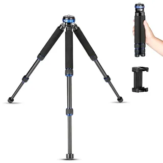 koolehaoda Mini-Stativ, Reise-Stativ, tragbar, mit 1/4" und 3/8" Schraubbefestigung und ausziehbarem Bein-Design, maximale Traglast 10 kg, für DSLR-Kamera, Videorecorder, Handy (MT-03)