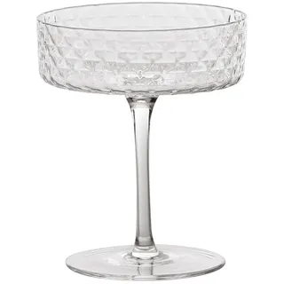 Zafferano Veneziano Mixology Glas für Cocktails Longdrinks Spirituosen | 4 Stück | Facetten Muster | mundgeblasen | Handarbeit (Goblet (VN01700))