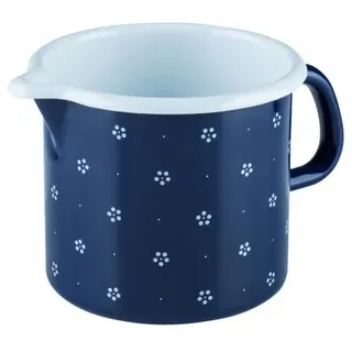 Riess Schnabeltopf Ø12cm 1 Liter Emaille Country Dirndl Blümchenblau