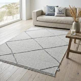 Sansibar Braderup Webteppich 200 x 290 cm Beige