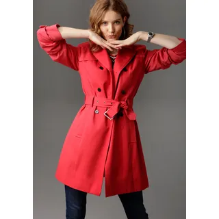 Aniston CASUAL Trenchcoat, mit Gürtel zum Regulieren, rot