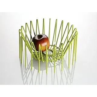 DRW - Obstschale aus Metall in Spinnenform in grün