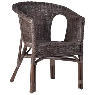 MiaMöbel Mina Rattanstuhl 57 x 75 x 57 cm braun