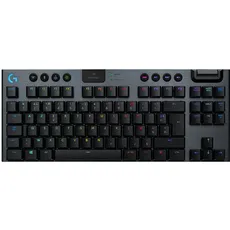 Logitech G915 LIGHTSPEED TKL kabellose mechanische Gaming-Tastatur ohne Ziffernblock, Clicky GL-Tasten-Switch mit flachem Profil, Französisches AZERTY Layout - Carbon
