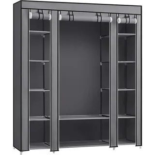 Songmics Kleiderschrank 150 x 175 x 9,5 cm Grau