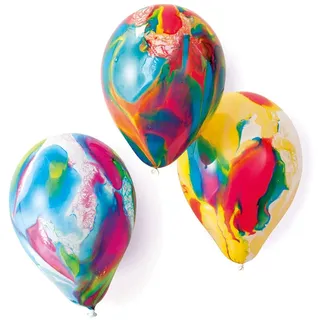 Amscan Latexballons Marmor sortiert 8 St. Durchmesser 17,8 cm Mehrfarbig