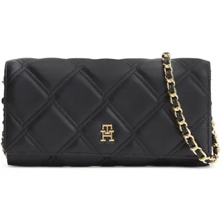 Tommy Hilfiger Geldbörse "TH FEMININE WALLET ON CHAIN" Damen Geldbeutel, Minibag mit Zierkette als Umhängeriemen, schwarz