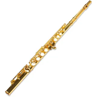 SYMPHONIE WESTERWALD Querflöte/Flöte, echt vergoldet, Tragetasche und Zubehör, inkl. Luxus-Hartschalenkoffer und Querflöten Zubehör