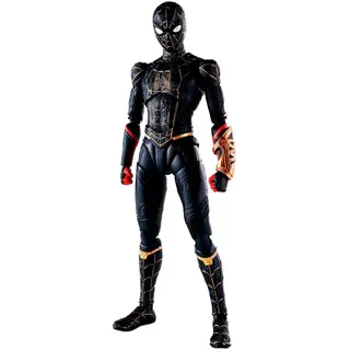 Tamashii Nations Spiderman Gold Sh Figuarts Schwarzer Anzug Spezialset 15 Cm - Multicolour