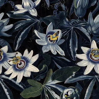 Art for the home Fototapete Classic Chique Blaues Blumenmeer 280 x 200 cm