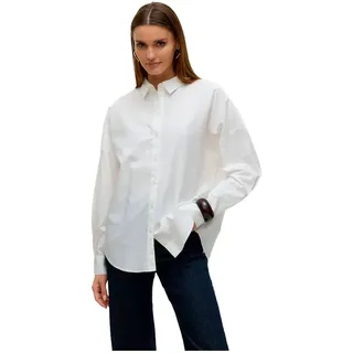 Vero Moda Paris Loose Oxford Langarmhemd - Snow White - S
