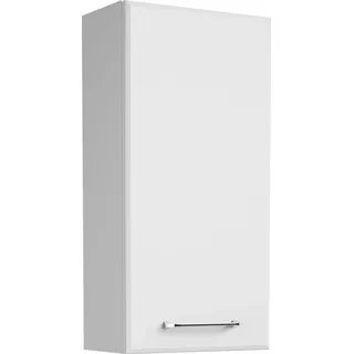 Saphir »Quickset Wand-Badschrank 35 cm breit mit 1 Tür, 2 Einlegeböden« Badezimmer-Hängeschrank inkl. Türdämpfer, Griffe in Chrom glanz, weiß