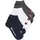 Sneakersocken Blau/Grau/Weiß 43-46