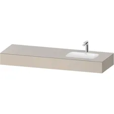 Duravit Qatego Einbauwaschtisch mit Konsole, 1600x550x170mm, Becken rechts, QA46940, Farbe: Taupe Matt