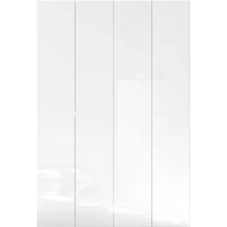 INOSIGN Schuhschrank »SMILE Breite 124 cm, Höhe 184 cm, Schuhregal mit 7 Ebenen, 14 Fächer«, Schuhkommode in Weiss Hochglanz Lack, 2 Metallgriffe