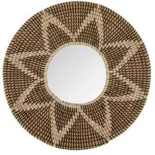 Wandspiegel Spiegel Dekospiegel Hängespiegel aus Seegras 52x52cm Dekoration Boho