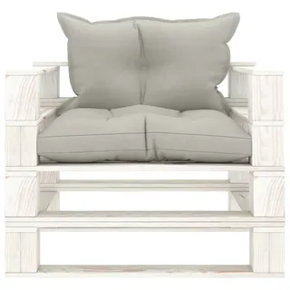 vidaXL Garten-Palettensofa mit Kissen in Taupe Holz - Taupe