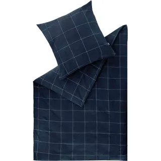 ESPRIT Flanell Bettwäsche CHECK Navy 135 x 200 cm - Navy