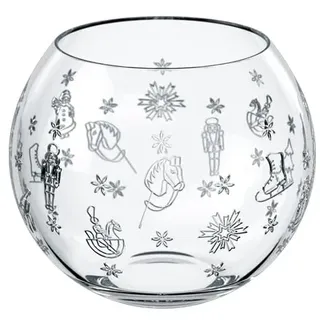 Villeroy & Boch - Toy's Delight Teelichthalter Klar, Spülmaschinenfest, Weihnachten, Windlicht, Weihnachtsdeko für Tisch, Regal oder Fensterbank, Teelichthalter Weihnachten, Kristallglas