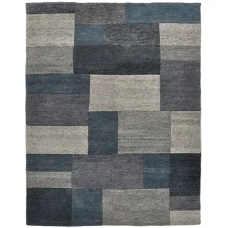 Theko Wollteppich Dalas 190x290 cm , Anthrazit , Textil , Patchwork , Rechteckig , 190x290 cm , GoodWeave , für Fußbodenheizung geeignet , Teppiche und Böden, Teppiche, Schafwollteppiche